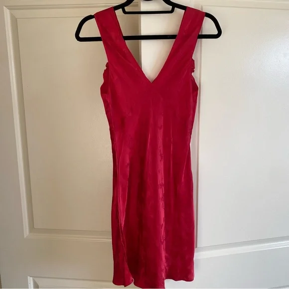 Realisation Par The Roxy silk mini dress in Red Dragon - Picture 4 of 14
